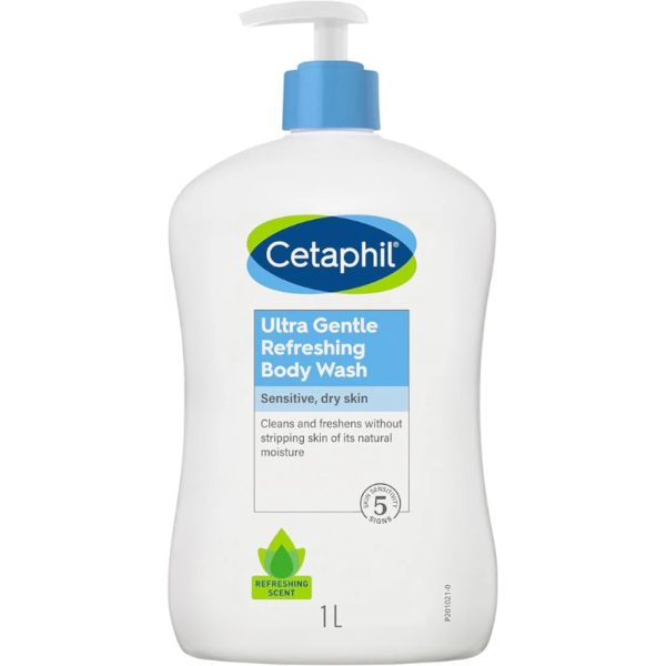 Cetaphil Ultra Gentle Refreshing Body Wash 1L, Each