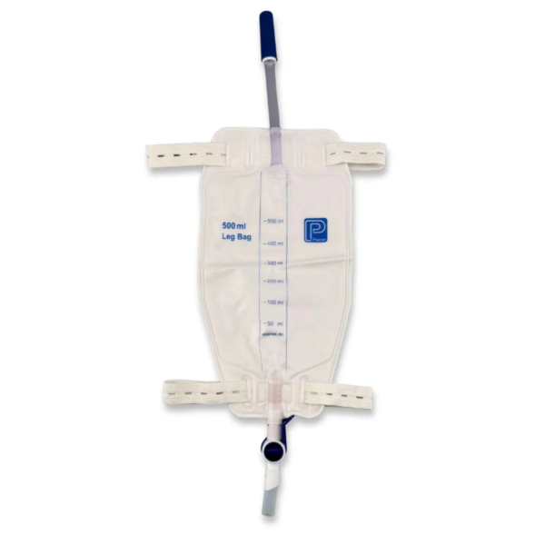 Premier Leg Bag Sterile Flip Tap 10cm 500mL with 10cm Inlet Tube