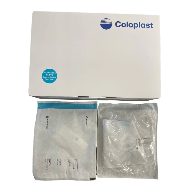 download-800 Coloplast Conveen Leg Bag With Straps Unisex 500Ml Sterile 6Cm Tube White Design Flip Tap 5168 - Box of 10 - Image 1