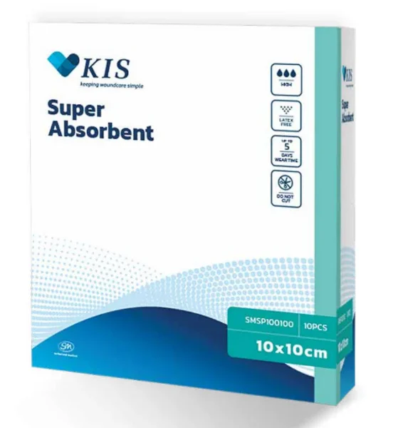 KIS Superabsorber Dressing, Box of 10 - All Sizes