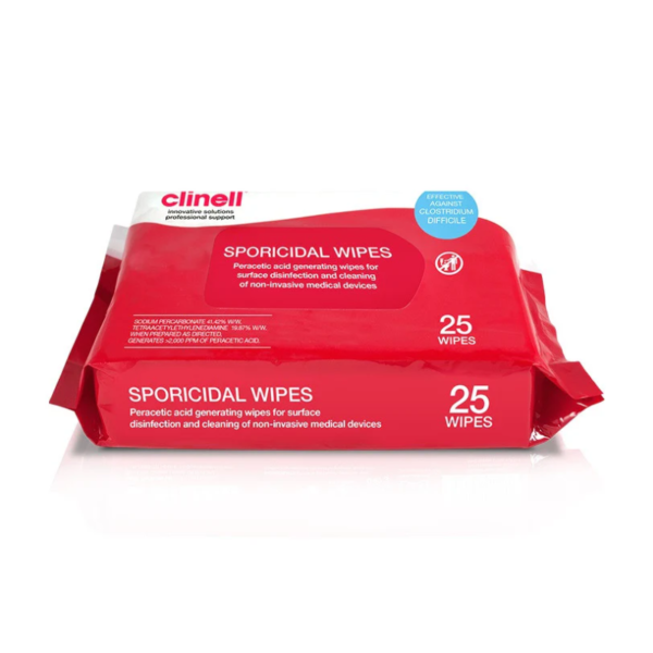 Clinell Sporicidal Wipes (CS25) 25 wipes/pkt - Each